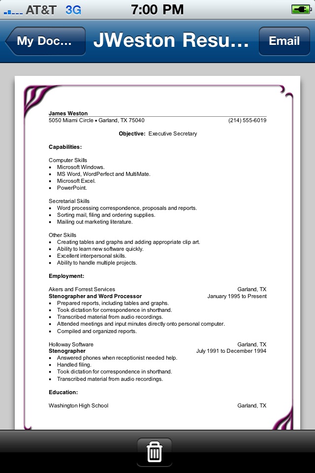 Design technology coursework specification